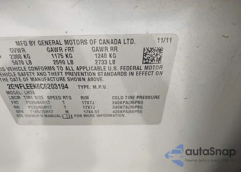 2012 Chevrolet Equinox 1Lt from USA, damaged, VIN 2GNFLEEK6C6203194